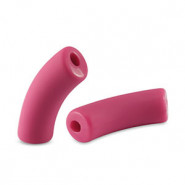 Acryl Perle Tube 35x11mm matt Magenta pink